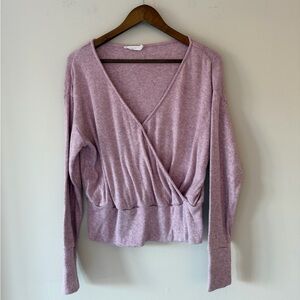 Lush Lilac Purple Knit Wrap Sweater Size Medium